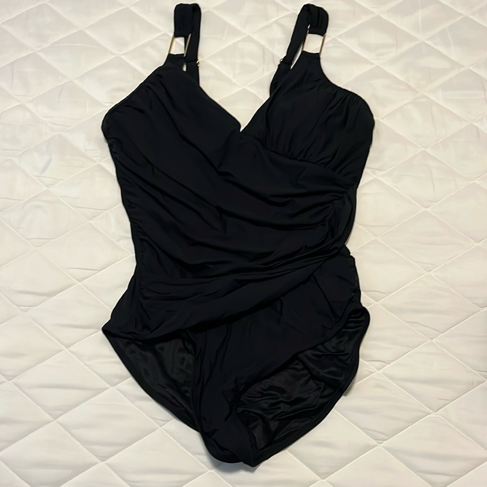 Spanx one piece tummy control swim suit 14